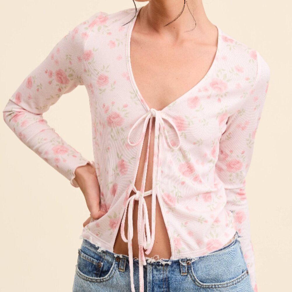 Floral Print Cardigan